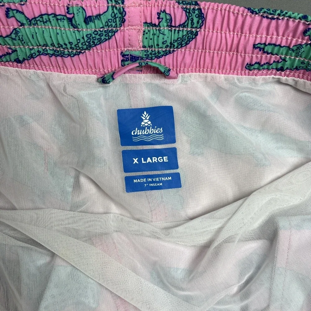Chubbies Mens Glades Gators Swim Trunks Pink Shorts XL‎